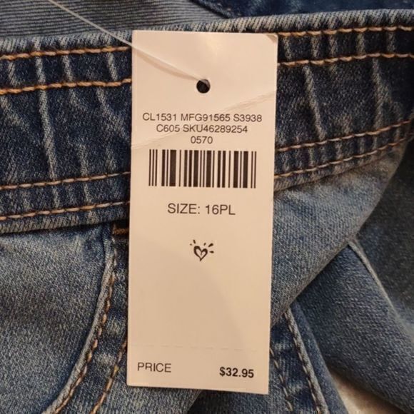 Justice Pull On Elastic Waist Jeggings made with Recycled Plastic Sz 16Plus - Picture 13 of 14